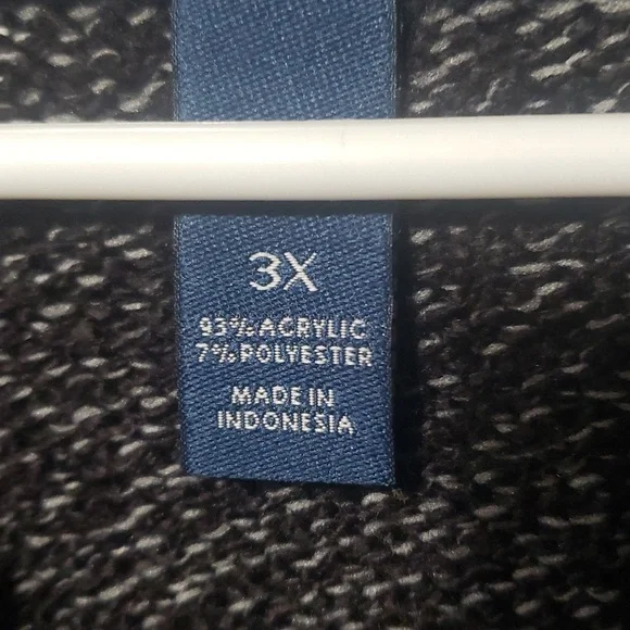 Karen Scott. Woman. Beautiful Heathered Dark Gray Cardigan;  Button Up. Size 3X - Picture 4 of 12